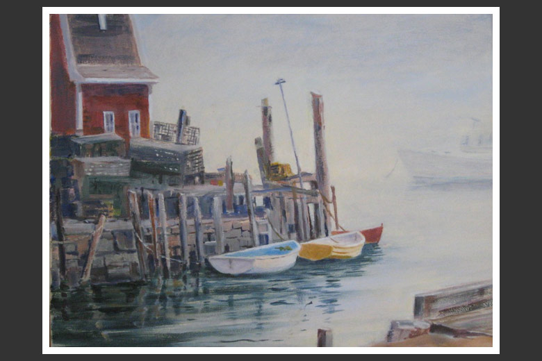 Foggy Morning - Painting of Maine by K Dana Nelson